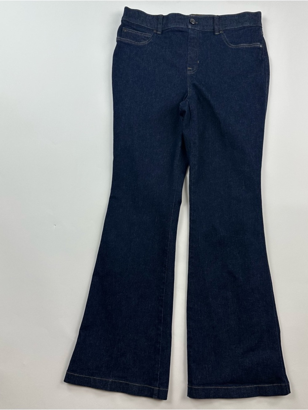 SPANX Pull On Stretch Boot Cut Jeans Size XL - Picture 2 of 11